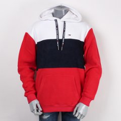 TOMMYJEANS トミージーンズ パーカー ネイビー ホワイト レッド トリコロール フリースパーカー 【国内正規品】の画像