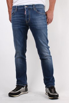 DSQUARED2 ディースクエアード ジーンズ ブルー メンズ デニム S74LB0565 PLAIN WASH SLIM JEAN の画像