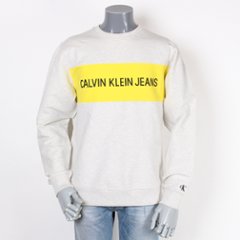 CALVIN KLEIN JEANS カルバンクラインジーンズ CK クルーネック スウェット アイスグレーの画像