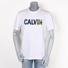 CALVIN KLEIN JEANS カルバンクラインジーンズ CK ロゴ Tシャツ ホワイト Safari 5月号掲載 P208 他色の画像