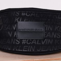 CALVIN KLEIN JEANS カルバンクラインジーンズ CK ロゴ キャンパス ストリート ボディバッグ ブラック画像