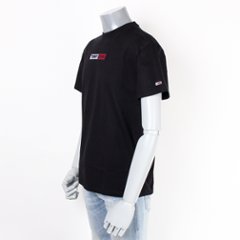 TOMMYJEANS トミージーンズ エンブロイダリーボックスロゴTシャツ ブラック画像