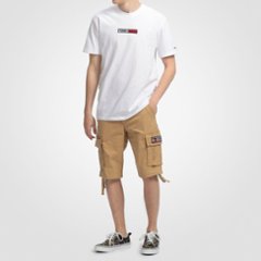 TOMMYJEANS トミージーンズ エンブロイダリーボックスロゴTシャツ ブラック画像