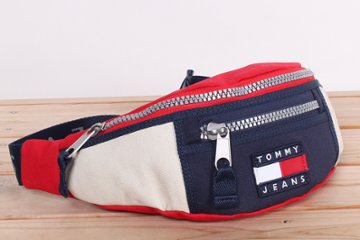 TOMMYJEANS トミージーンズ フラッグロゴ キャンバスボディバッグ画像