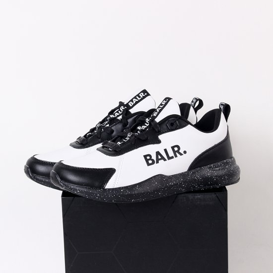 BALR ボーラー スニーカー ホワイト ブラック ブランドロゴ 画像