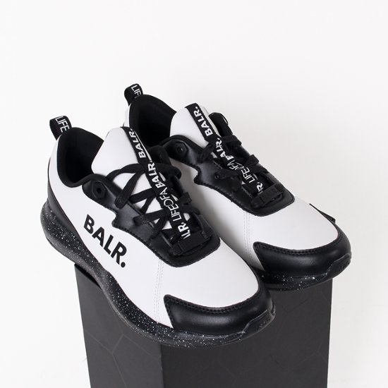 BALR ボーラー スニーカー ホワイト ブラック ブランドロゴ 画像