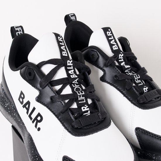 BALR ボーラー スニーカー ホワイト ブラック ブランドロゴ 画像