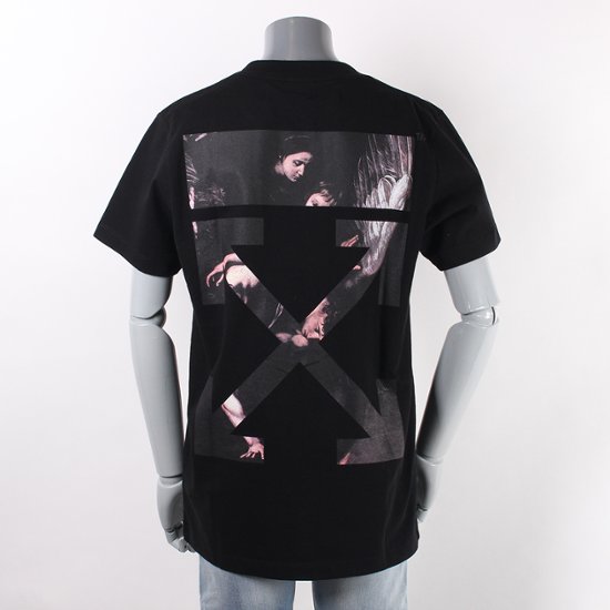 Off-White オフホワイト ブラック Caravaggio アロー T シャツ画像