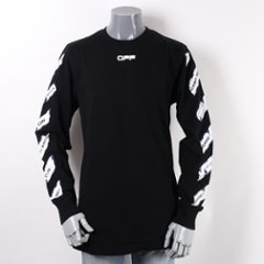 Off-White オフホワイト ブラック エアポート ロング スリーブ T シャツ画像