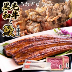 【うなぎゅう】鹿児島黒毛和牛(経産牛)＆鰻楽のうなぎの蒲焼セットの画像