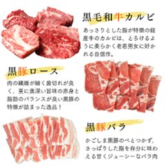 かごしま焼き肉セット 鹿児島黒毛和牛(経産牛)＆かごしま黒豚 1kg画像