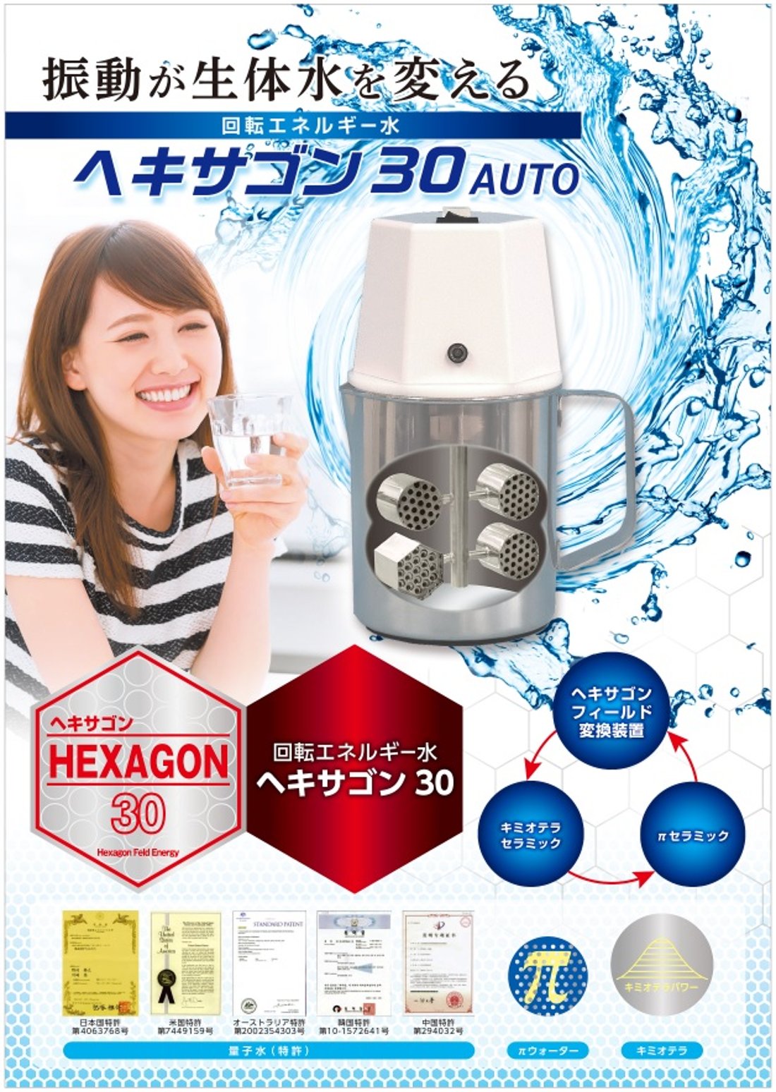 回転量子水 ヘキサゴン30 AUTO-c1｜創作品モール あるる