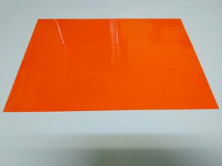 オレンジ色ＰＰ板（ポリプロピレン）０．２ｍｍ厚の画像
