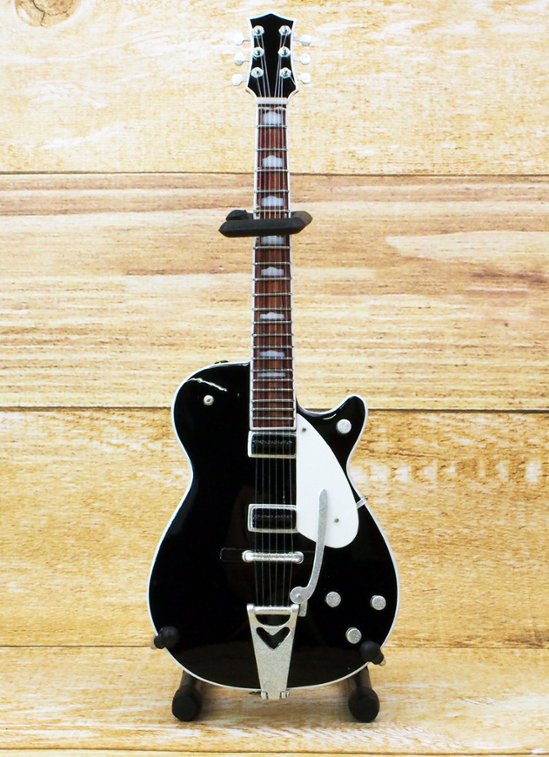 Musical Story Artist motif 1/4 ミニチュア 楽器 ギター ジョージ・ハリスン 1957 6128 Duo Jet Black Finish画像