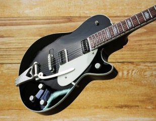 Musical Story Artist motif 1/4 ミニチュア 楽器 ギター ジョージ・ハリスン 1957 6128 Duo Jet Black Finish画像