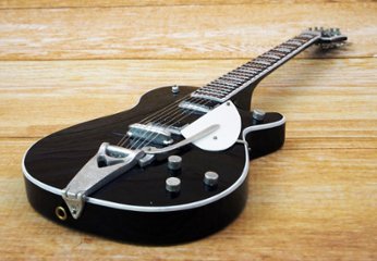 Musical Story Artist motif 1/4 ミニチュア 楽器 ギター ジョージ・ハリスン 1957 6128 Duo Jet Black Finish画像