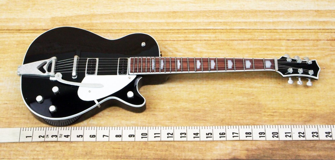 Musical Story Artist motif 1/4 ミニチュア 楽器 ギター ジョージ・ハリスン 1957 6128 Duo Jet Black Finish画像