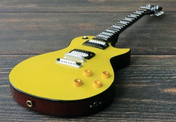 Musical Story Artist motif 1/4 ミニチュア 楽器 ギター Canary Yellow レスポール画像