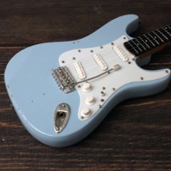 Musical Story 1/4 ミニチュア 楽器 ギター 1960 ストラトキャスター Relic Matching Head Sonic Blue画像