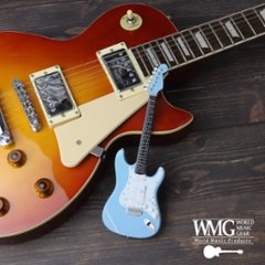 Musical Story 1/4 ミニチュア 楽器 ギター 1960 ストラトキャスター Relic Matching Head Sonic Blue画像