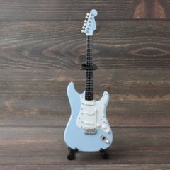 Musical Story 1/4 ミニチュア 楽器 ギター 1960 ストラトキャスター Relic Matching Head Sonic Blueの画像