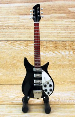 Musical Story Artist motif 1/6 15cm ミニチュア ギター 楽器 ビートルズ ジョン レノン リッケンバッカー の画像