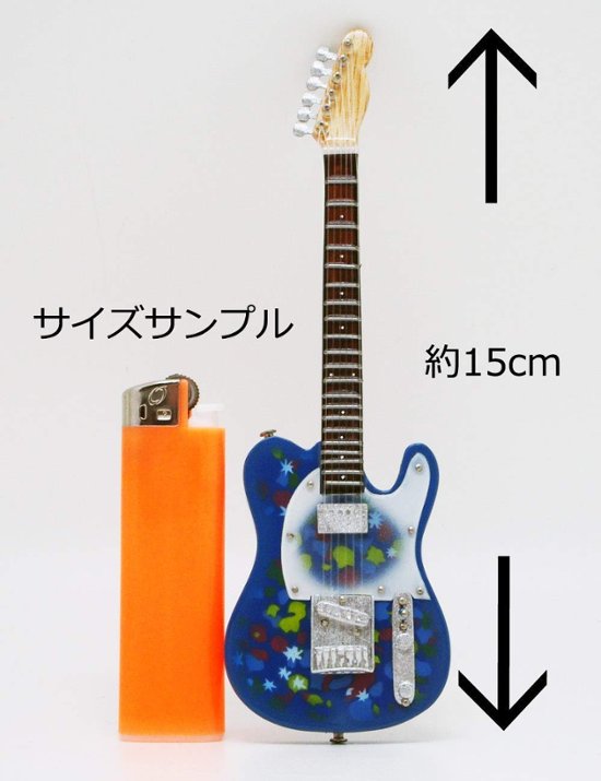 Musical Story 1/6 15cm ミニチュア ギター 楽器 ブルーフラワー画像