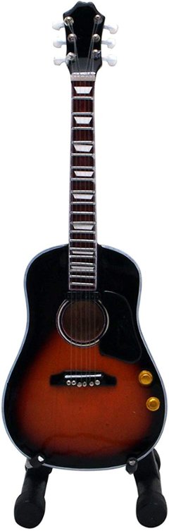 Musical Story Artist motif 1/6 15cm ミニチュア ギター 楽器 ビートルズ ジョン レノン J-160E の画像