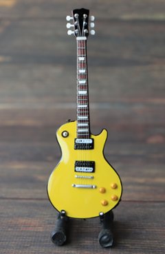 Musical Story Artist motif 1/6 15cm ミニチュア ギター 楽器 Canary Yellow レスポールの画像
