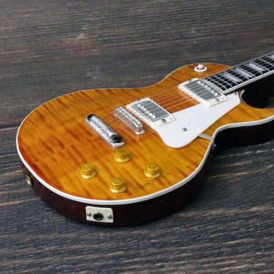 Musical Story 1/4 ミニチュア 楽器 ギター1959 レスポール Reissue Hand Picked Tom Murphy Aged Green Lemon画像