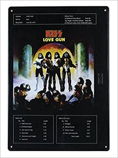 Kiss Love Gun Tin Sign　ブリキ ティンサインの画像