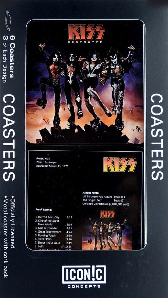 Kiss – Destroyer コースター 6枚セット画像