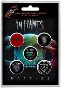 IN FLAMES イン フレイムス オフィシャル 缶バッヂ 5個 セット バンド グッズ アクセサリーの画像