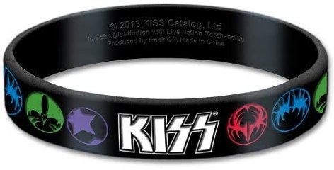 KISS キッス オフィシャル ロゴ ラバー バンド ブレスの画像