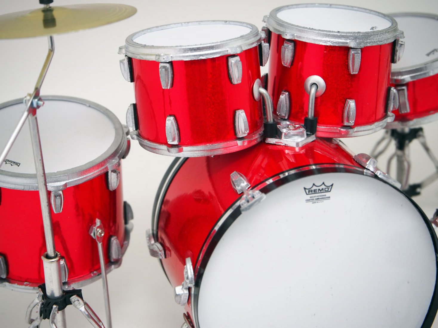 Musical Story 1/6 ミニチュア ドラム フィギュア 楽器 レッド｜創作品 