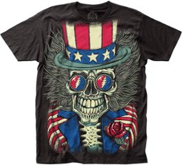 グレイトフル デッド Grateful Dead Patriotic Skelly Big Print Subway Tシャツ 【オフィシャル/公式】の画像