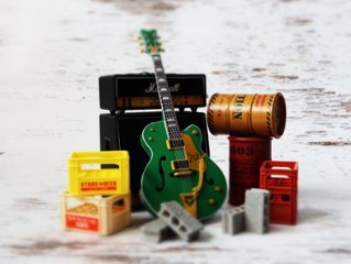 Musical Story 1/4 ミニチュア 楽器 ギター グレッチ GRETSCH  グリーン 画像