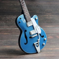 Musical Story 1/4 ミニチュア 楽器 ギター グレッチ ブルー画像