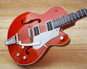 Musical Story 1/4 ミニチュア 楽器 ギター グレッチ GRETSCH オレンジステイン画像