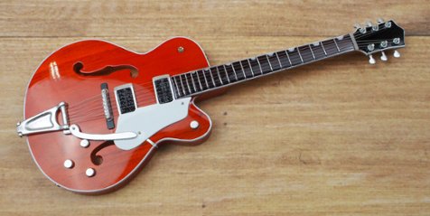 Musical Story 1/4 ミニチュア 楽器 ギター グレッチ GRETSCH オレンジステイン画像