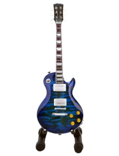 Musical Story 1/6 15cm ミニチュア ギター 楽器 レスポール ブルーの画像