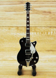 Musical Story 1/6 15cm ミニチュア ギター ジョージ ハリスン BEATLES 1957 6128 Duo Jet Black Finish画像