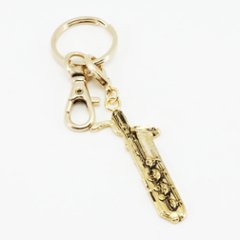 ミニチュア 楽器 バリトン サックス キーホルダー ゴールドの画像