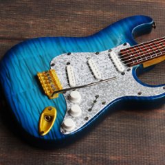 Musical Story 1/3 スケール ミニチュア 楽器 ギター 60s ストラトキャスター アクアブルー画像