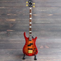 Musical Story 1/3 ミニチュア 楽器 ベース ギター Amber colorの画像