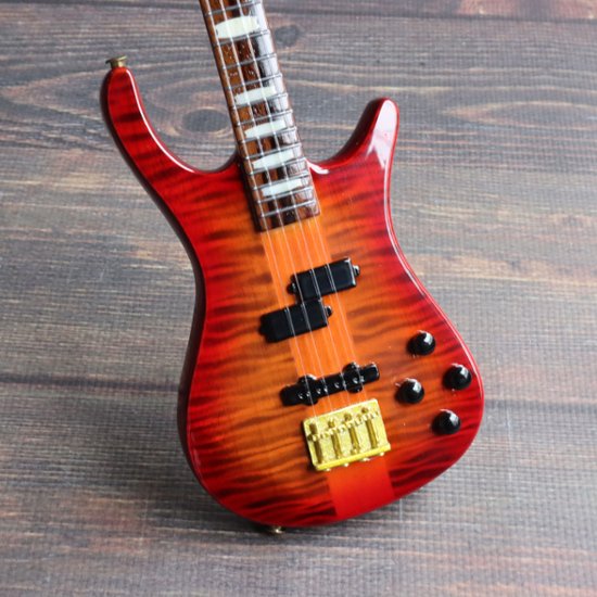 Musical Story 1/3 ミニチュア 楽器 ベース ギター Amber color画像