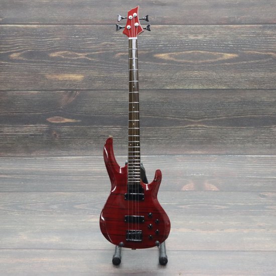Musical Story 1/3 スケール ミニチュア 楽器 ベース ギター フレームメイプル レッド画像