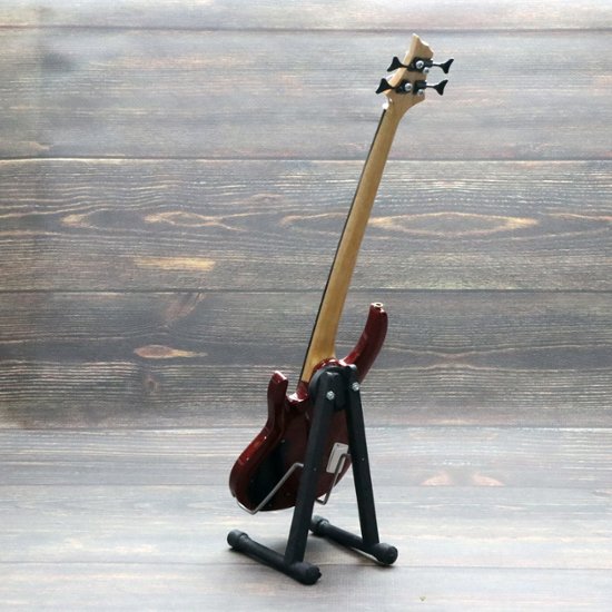 Musical Story 1/3 スケール ミニチュア 楽器 ベース ギター フレームメイプル レッド画像