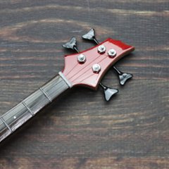 Musical Story 1/3 スケール ミニチュア 楽器 ベース ギター フレームメイプル レッド画像