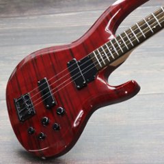 Musical Story 1/3 スケール ミニチュア 楽器 ベース ギター フレームメイプル レッド画像